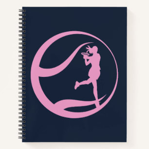 weibliche Tennisspielerin Notizbuch