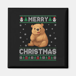 Weibliche Tiere Frauen Kinder Ugly Weihnachten Sch Magnet