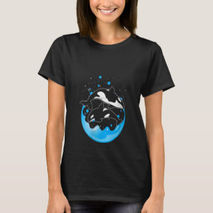Weibliche Tiere Ozean Tierorca Killerwal T-Shirt