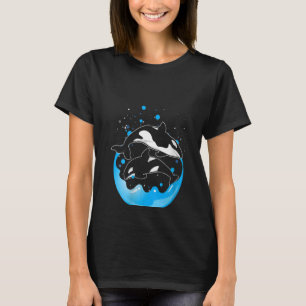 Weibliche Tiere Ozean Tierorca Killerwal T-Shirt
