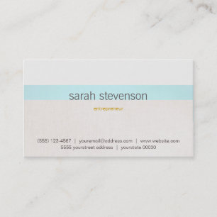 Weibliche Unternehmerin Untergezeichneter und stil Visitenkarte