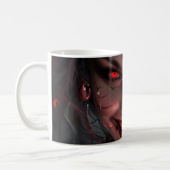 Weibliche Vampire Lächeln mit Orb Kaffeetasse (Links)