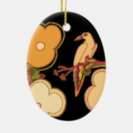 Weibliche Vögel Keramikornament