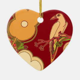 Weibliche Vögel Keramikornament