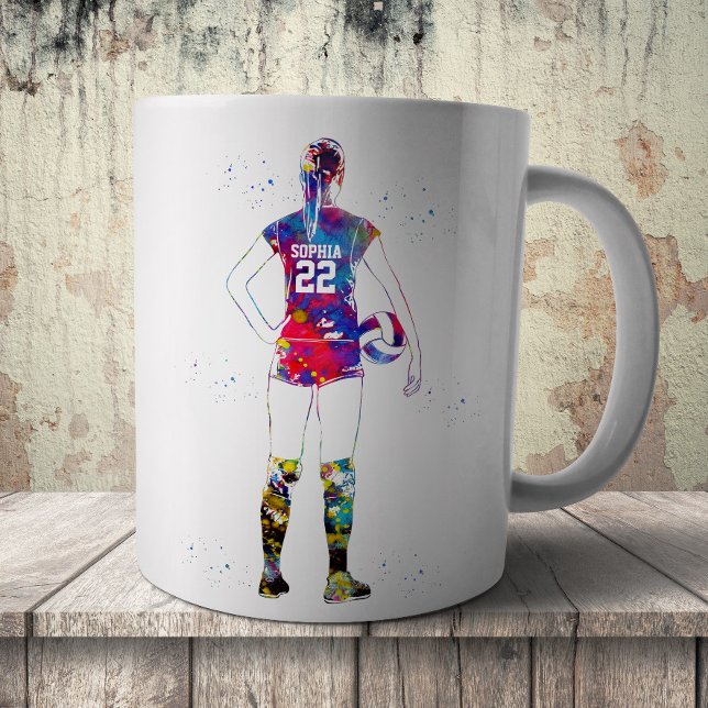 weibliche Volleyballspielerin Kaffeetasse (Von Creator hochgeladen)