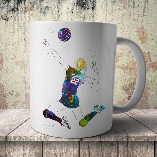 weibliche Volleyballspielerin Kaffeetasse (Von Creator hochgeladen)