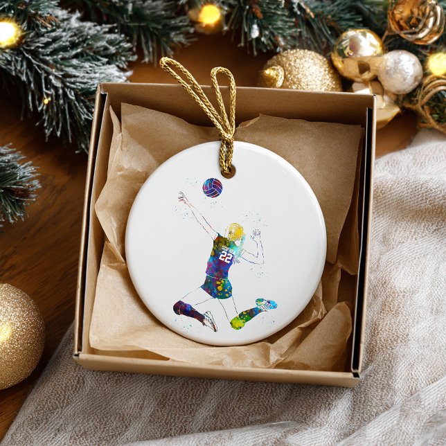 weibliche Volleyballspielerin Keramik Ornament (Von Creator hochgeladen)