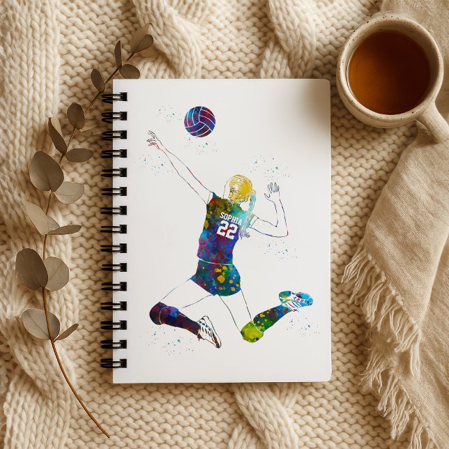 weibliche Volleyballspielerin Notizbuch (Von Creator hochgeladen)