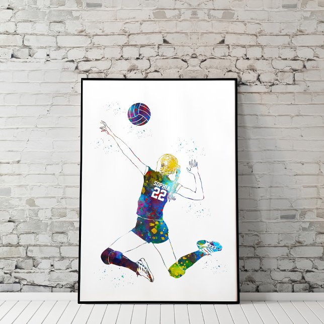 Weibliche Volleyballspielerin Poster (Von Creator hochgeladen)