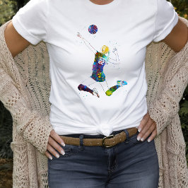 Weibliche Volleyballspielerin T-Shirt