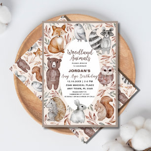 Weibliche Waldtiere aller Zeiten Geburtstagsparty Einladung