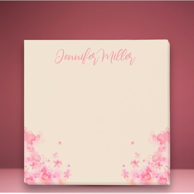 Weibliche Wasserfarbe Sakura japanische Blume Post-it Klebezettel (Von Creator hochgeladen)