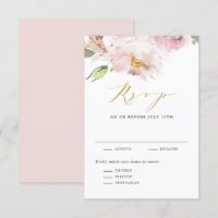 Weibliche Wasserfarben Blush Blume Hochzeit