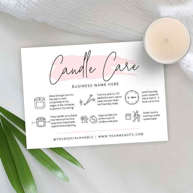 Weibliche Weiblichkeit der Candle Care Card Sicher Visitenkarte (Von Creator hochgeladen)