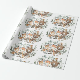 Weibliche Weideflächen Grünwaldtiere Geschenkpapier