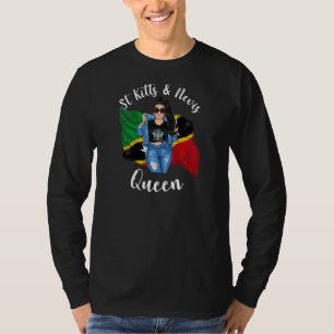 Weibliche Weiße St Kitts Und Nevis Königin Mutter T-Shirt