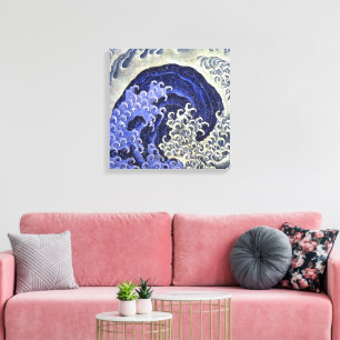 Weibliche Welle Hokusai Leinwanddruck