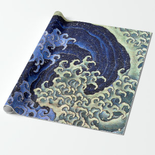 Weibliche Welle Japanischer Vintage Katsushika Hok Geschenkpapier