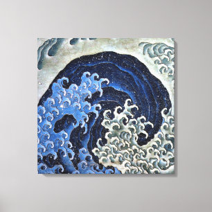 Weibliche Welle. Katsushika Hokusai Leinwanddruck
