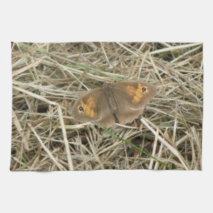 Weibliche Wiese Brown Butterfly Küchentuch