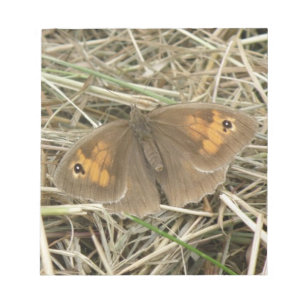 Weibliche Wiese Brown Butterfly Notepad Notizblock