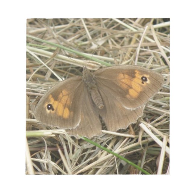Weibliche Wiese Brown Butterfly Notepad Notizblock (Vorderseite)
