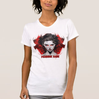 Weibliche Wut Dark Feminine Frau Illustration T-Shirt