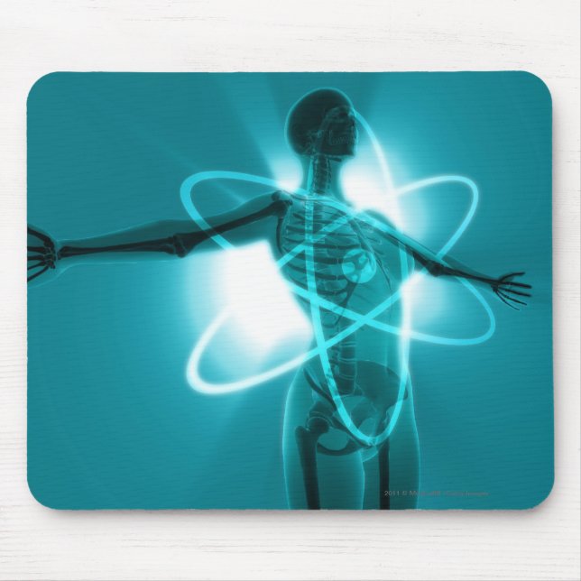 Weibliche Zahl mit einer Überlagerung eines Mousepad (Vorne)