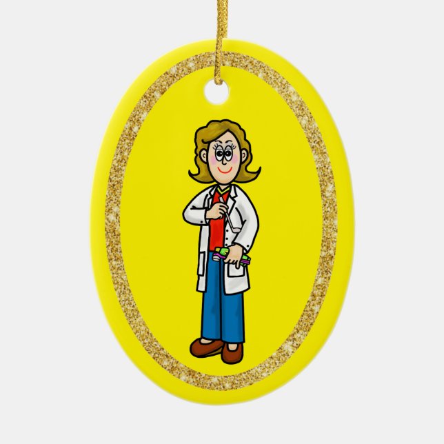 Weibliche Zahnärzte Ornament (Vorne)