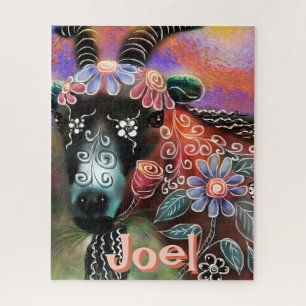 Weibliche Ziegenfarm Personalisiert Puzzle