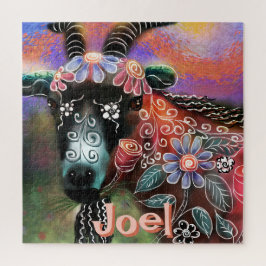 Weibliche Ziegenfarm Personalisiert Puzzle