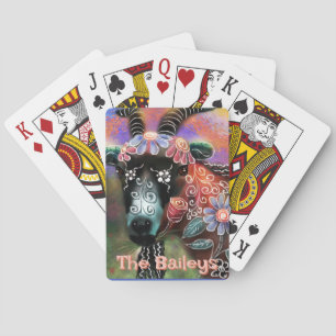 Weibliche Ziegenfarm Personalisiert Spielkarten