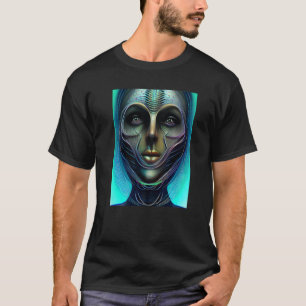 Weiblicher Alien-Cyborg-Besucher aus einer organis T-Shirt