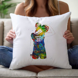 weiblicher Basketballspieler Kissen