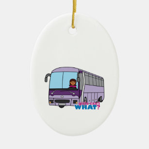 weiblicher Busfahrer Keramik Ornament