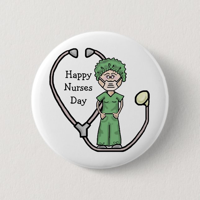Weiblicher chirurgischer Krankenschwester-Knopf Button (Vorderseite)