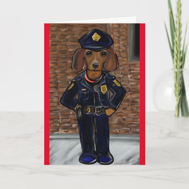 Weiblicher Doxie Karte (Vorderseite)
