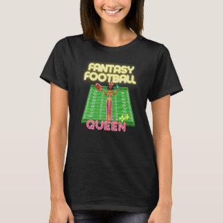 Weiblicher Fantasy-Football-Queen-League-Champion  T-Shirt