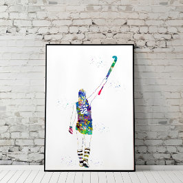 weiblicher Feldhockeyspieler Poster