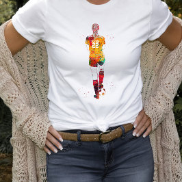 weiblicher Fußballspieler  T-Shirt