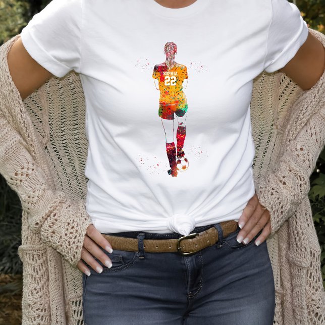 weiblicher Fußballspieler  T-Shirt (Von Creator hochgeladen)