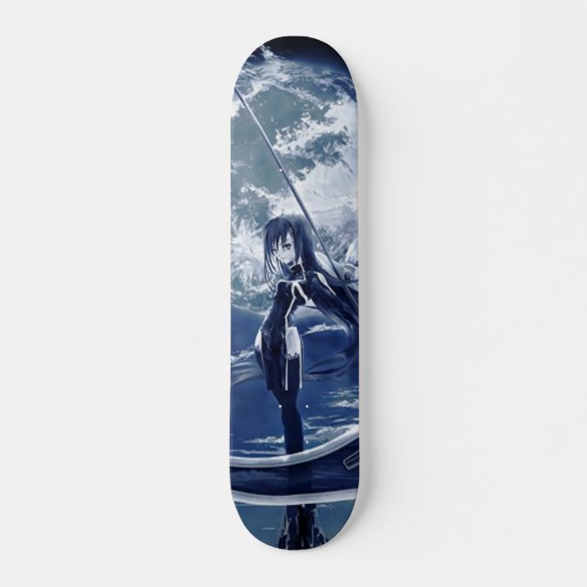 weiblicher grimmiger Sensenmann Skateboard (Vorne)