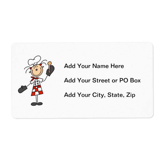 Weiblicher Koch mit Mitten und Holzlöffel (Vorne)