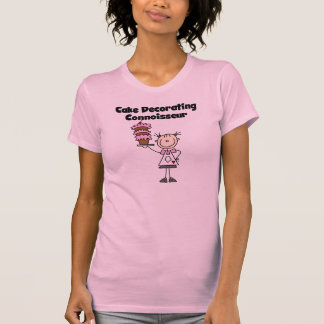Weiblicher Kuchen, der Kenner verziert T-Shirt