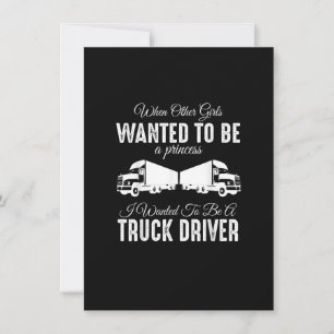 Weiblicher LKW-Fahrer Lustiges Geschenk - Wenn and Einladung