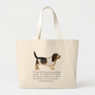Weiblicher Petit Basset Griffon Vendéen Jumbo Stoffbeutel