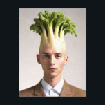 Weiblicher pflanzlicher Typ Postkarte<br><div class="desc">Hey,  dieser Typ mag Gemüse. Er könnte sogar das Gefühl haben,  dass sie Teil von ihm geworden sind.</div>