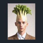 Weiblicher pflanzlicher Typ Postkarte<br><div class="desc">Hey,  dieser Typ mag Gemüse. Er könnte sogar das Gefühl haben,  dass sie Teil von ihm geworden sind.</div>