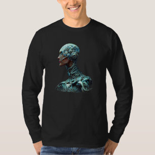 Weiblicher Roboter Sci-Fi Cyborg Einzigartig Futur T-Shirt