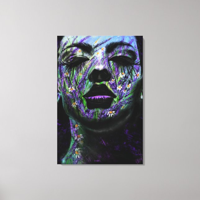weiblicher Scent Lavender Canvas Print Leinwanddruck (Vorderseite)